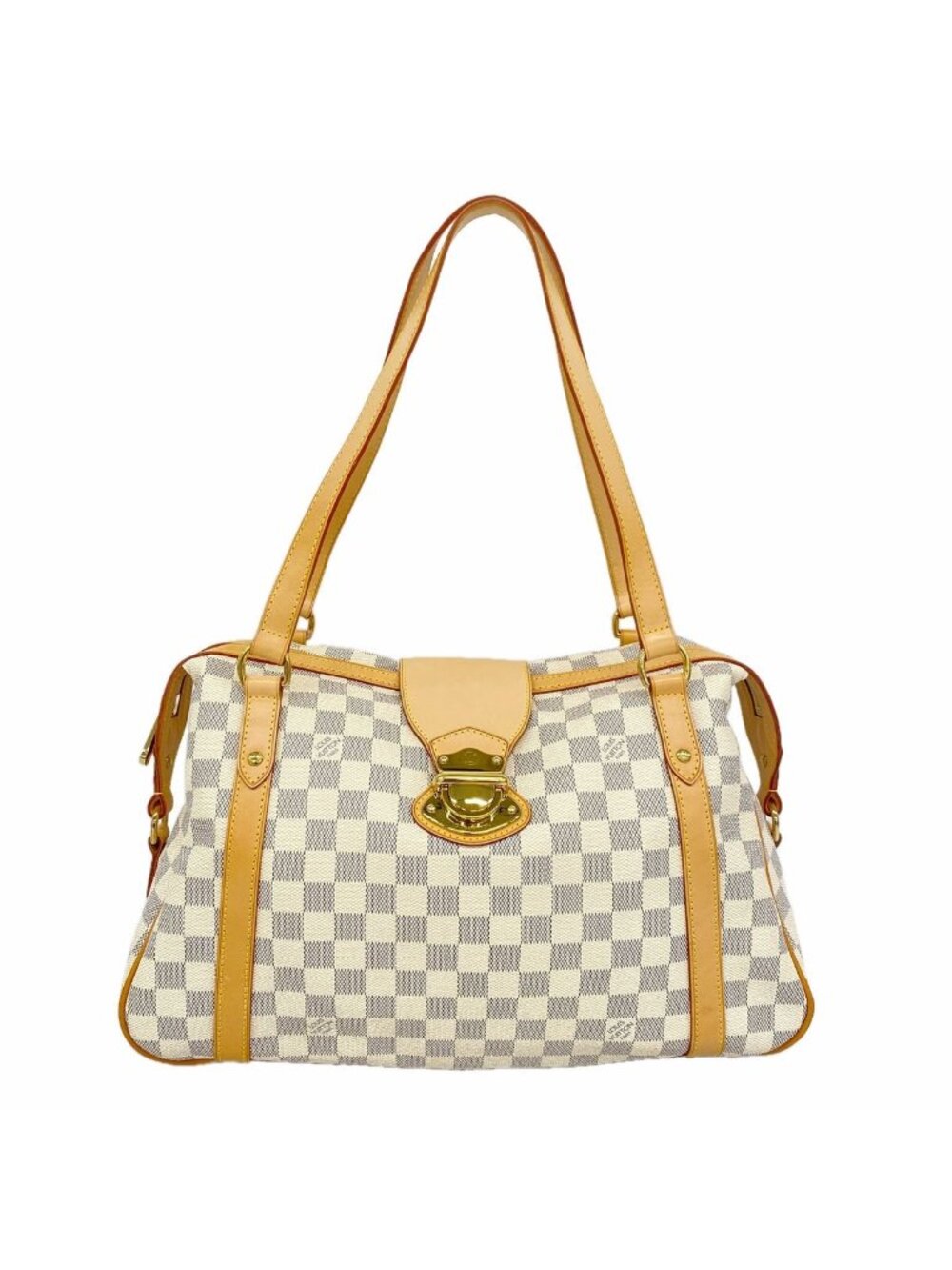 Louis Vuitton Shoulder Bag Damier Azur Stresa GM White